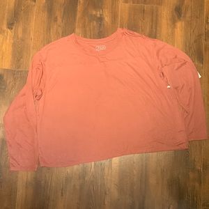 Stylus Sand Wash Crew Neck Long-sleeve Tee Spanish Brick